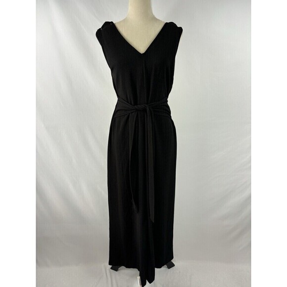 ASTR the Label Jumpsuit Black Medium Cropped Sleeveless Pockets Wide Leg - Picture 12 of 12